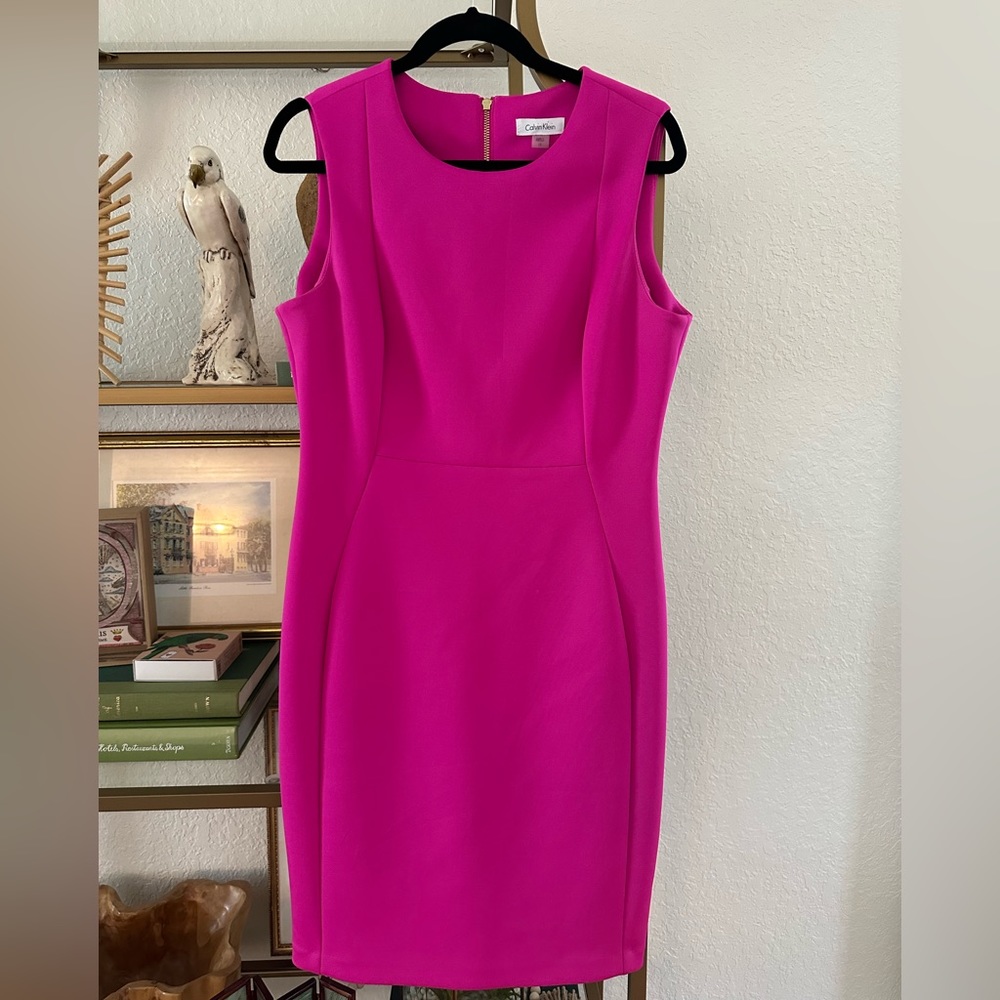 Hot Pink Calvin Klein Sheath Dress